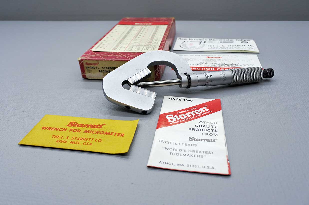 Starrett USA 483MXRL - 25 V Anvil Micrometer - Image 3
