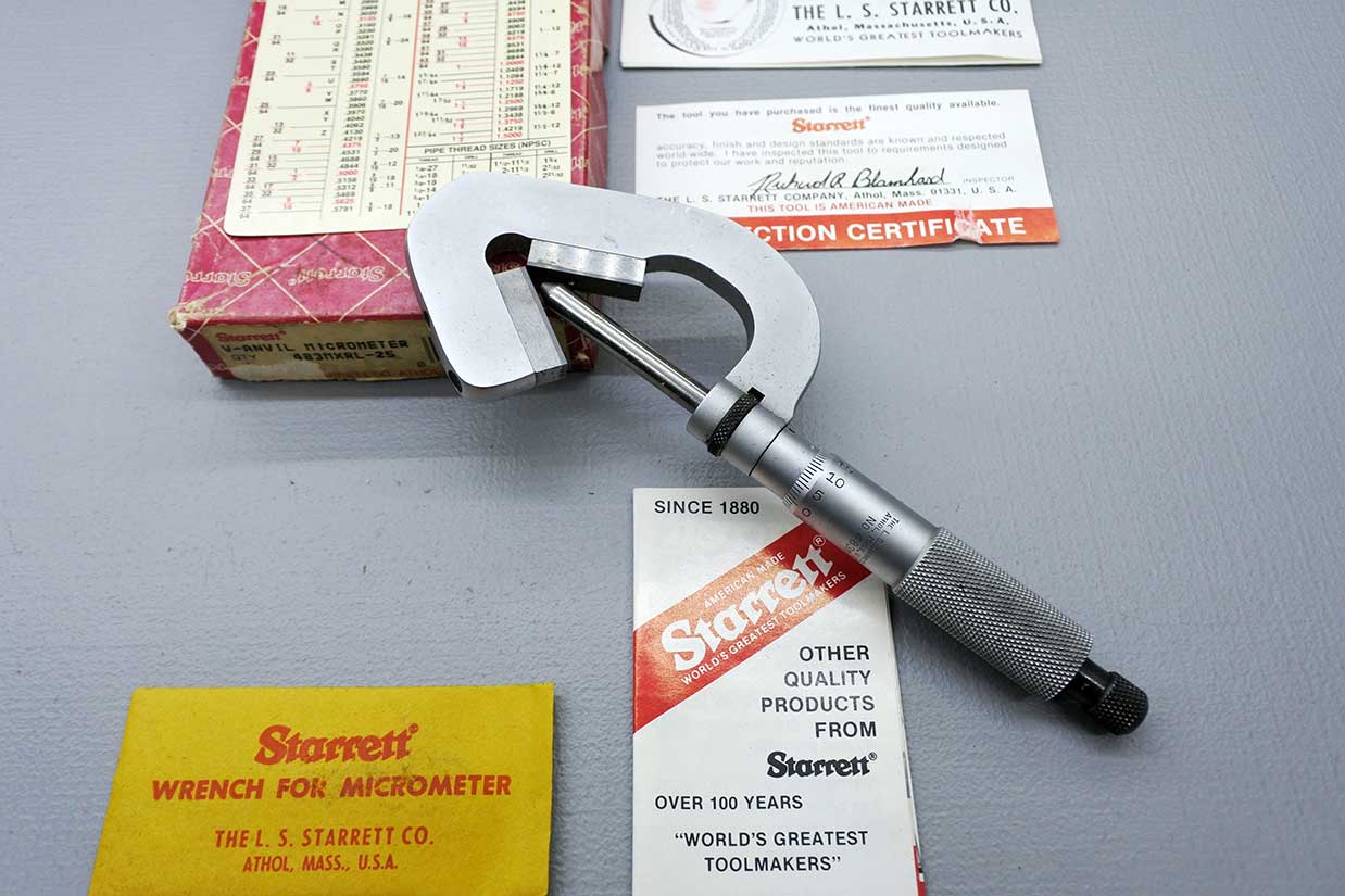Starrett USA 483MXRL - 25 V Anvil Micrometer - Image 2