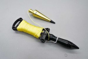 Brass Plumb Bob And Reel Mint Made In USA
