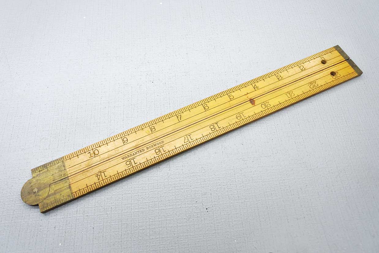 Stanley No18 Sw 2 Fold 24" Boxwood Rule - Image 2