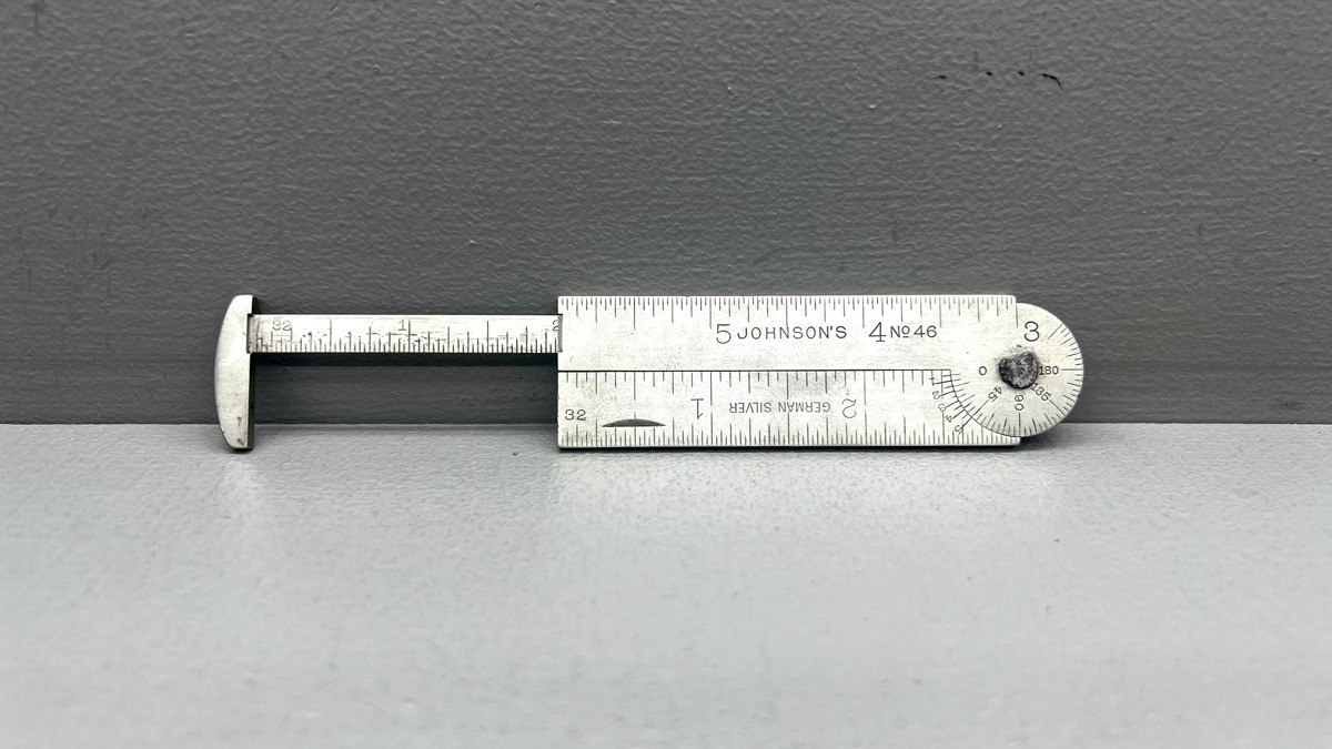 Johnson's No 46 Combination Calliper 6" Long Rare As In German Silver Patented Jan 8 1907
