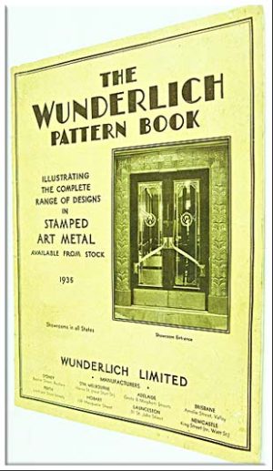 The Wunderlich Pattern Book Stamped Art Metal 1935 Original, 49 Pages, 280X215Mm.