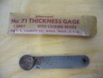 Starrett #71 Thickness Gage.