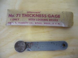 Starrett #71 Thickness Gage.