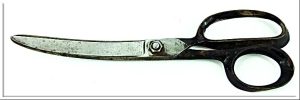 Curved Head Scissors, Maker Is Worn, 8 1/2".
