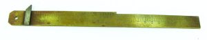 Early Hook Solid Brass Rule, 6" Long.