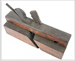 Atkins & Sons Double Iron Mould Plane, 2 1/4" Wide, Has Large Hang Hole, This Is Uncleaned.