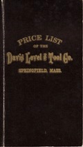 Davis Level & Tool Company Co 1887, Reprint Is Paperbound, 72 Pages, 7.5 X 13 Cm.