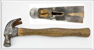 Cheney Style Ball Claw Hammer, Makers Name Is Worn F, Nice Handle.
