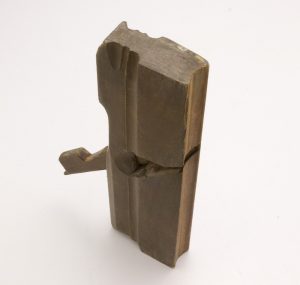 Early Dutch Moulding Plane, 10 1/2 Inches Long, 1 1/4 Wide. Marked "Jn" Under A Crown.