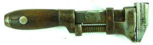 Bemis & Call Usa Vintage Wrench, Small Check In Wood Handle But Solid, 6 1/2".