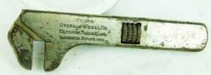 Victor Overman Wheel Co Patent 1891 Wrench, 5", Rare Maker.