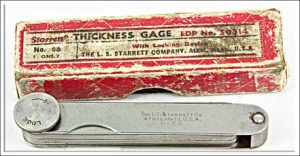 Starrett #66 Thickness Gauge Iob. Fine