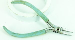 Jeweler's Pliers 5", Long Flat Nose, Maker Worn.