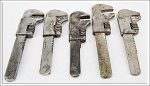 5 Vintage Bicycle Wrenches.