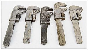 5 Vintage Bicycle Wrenches.
