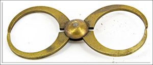 Jeweler's Brass Double Caliper, 3 1/4" Long, Points Have Been Altered.