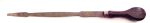 Vintage Turnscrew, 24" Owners Name On Verigated Timber Handle.