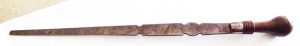 Vintage Turnscrew, 28 1/2", Unique Design, OwnersMarks, TimberHandle Has Small Check.