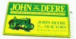 John Deere Miniature Enamel Magnet, 2 1/4 X 1 3/8".