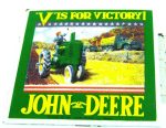 John Deere Miniature Enamel Magnet, 2" Sqr.