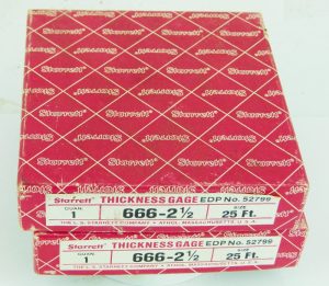 Starrett #666 -2 1/2 25 Foot Thickness Gauge In The Box.