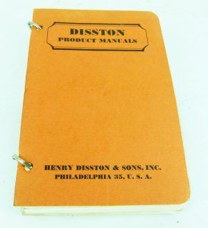 Disston Product Manuals, About 1947, Over 200 Pages Original.