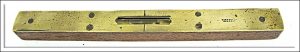 Brass Top 12" Level, Warranted Correct, Vial Is Good, Maker Worn F.