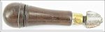 Rosewood Handle Tool Holder With Tools, Cap Has A Repaired Crack.