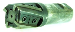 Lathe Tool Holder, 1 1/2" Long Carbided Cutters X 4, 1 1/4" Round Shank.