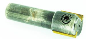 Lathe Tool Holder, 1" Long Carbide Cutters X 2, 3/4" Round Shaft.