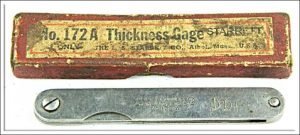 Starrett #172A Thickness Gage, Initials Engraved.