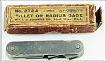 Starrett #272A Fillet Or Radius Gage, Owners Name Engraved.