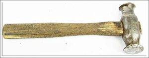 Placei Silversmith/Jeweler's Hammer/Coppersmith, 4" Long With 1 3/8" Faces, A Little Rough On One Face.