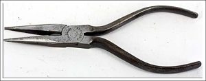 New Britain Usa Needle Nose Pliers, 7" Long With Side Cutter.
