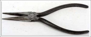 Klein & Sons Usa Needle Nose Pliers, 7" Long With Side Cutter.