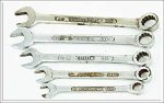 Sidchrome Metric Ring/Open End Spanner Set, 13, 12, 11, 9, 8Mm.