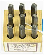 Sears Usa Complete Number Set 1/8" Iob.