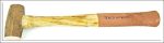 Tempo Brass Head Hammer With Hickory Handle, 2 1/8" Long X 1 1/8" Round.