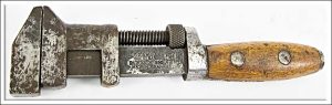 P.S. & W. Co Pat 1896 Early Wrench With Infill Handle, 8".