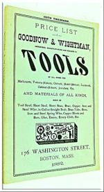Goodnow & Wightman Tool Catalog 1882, 112 Pages, 137 X 212Mm.