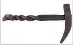 Early Blacksmith Made Hammer With Twisted Handle, 115Mm Head X 215Mm Long.
