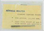 Diamond Keyhole Router. Fine