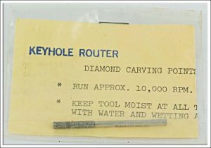 Diamond Keyhole Router. Fine