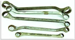 Whitworth Spanner Set Mixed Maker, 9/16-11/16, 9/16-1/2, 7/16-1/2, 7/16-3/8, 5/16-1/4.