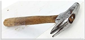 Early Farriers Hammer, Maker Is Worn, 4" Head.