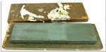 Nice Early Combination Sharpening Stone In Wood Box, 8 X 2 X 1".