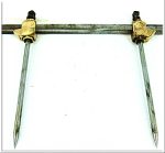 Vintage Early Brass Head And Steel Point Trammels, Well Made., 7 1/4"