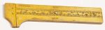 Boxwood Metric Caliper Rule, English And Metric. 4 3/8 Inches Long Overall.
