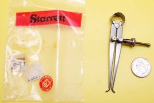 Starrett Inside Caliper, Still In Plastic Bag, Doesn'T Appear To Have Been Used Much If At All . It Is Approx 3 3/4" Overall Length From Top To Bottom . No Initials Or Engravings.